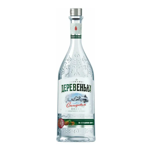 Водка "Зимняя деревенька" Кедровая на солодовом спирте, 0.5 л