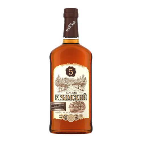 Коньяк "Крымский" 5-летний, 0.5 л