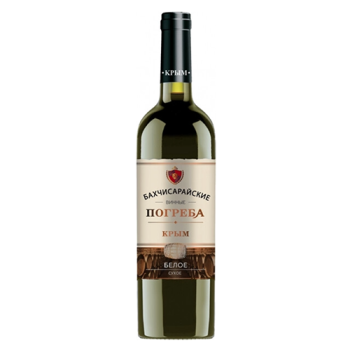Бахчисарайские Винные Погреба Вино ординарное сухое белое 0,75л/6 Россия
