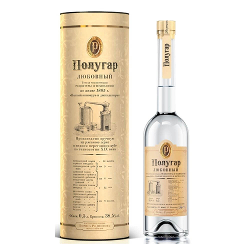 Водка "Polugar" Lubovnyj, in tube, 0.5 л