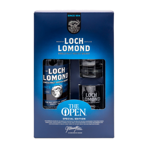 Виски Loch Lomond, "The Open" Special Edition Single Malt gift box with 2 glasses, 0.7 