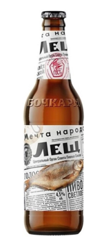 Пиво светлое пастеризованное фильтрованное "ЛЕЩ" 0,44 л стекло 4,5% Россия