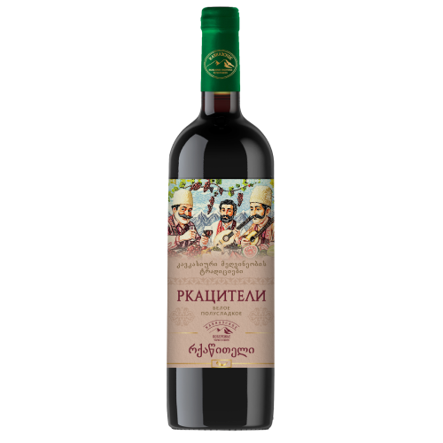 РКАЦИТЕЛИ Вино полусладкое белое ординарное 0,75л/6 Россия