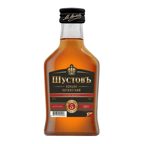 Коньяк Шустовъ пятилетний 40% 0,1л