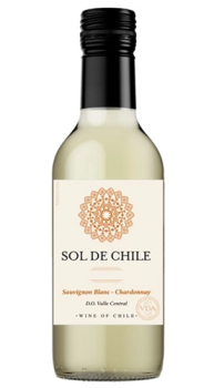Вино ординарное белое сухое "Сол де Чили" Совиньон Блан, Шардоне Д.О. Центральная Долина 0,187 л Чили