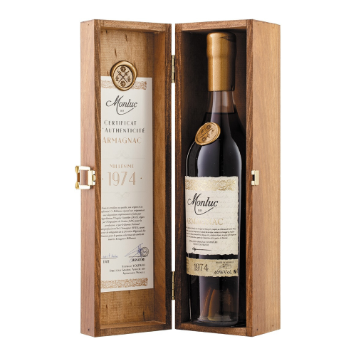 Арманьяк "Monluc" Armagnac AOC, 1974, wooden box, 0.7 л