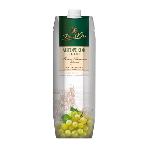 АВТОРСКОЕ вино белое п/сл ординарное 10% 1л т/пакет