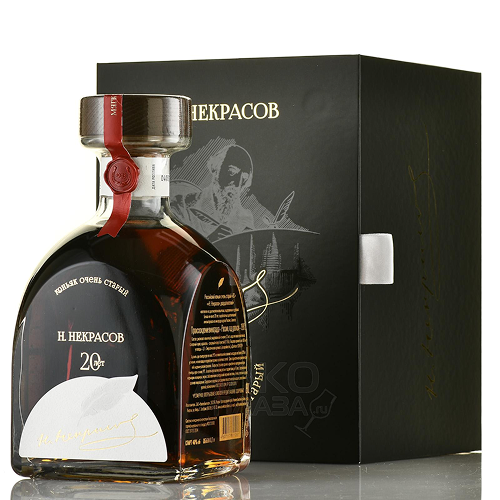 Коньяк "Н.Некрасов" 20-летний, в подарочной коробке, 0.7 л