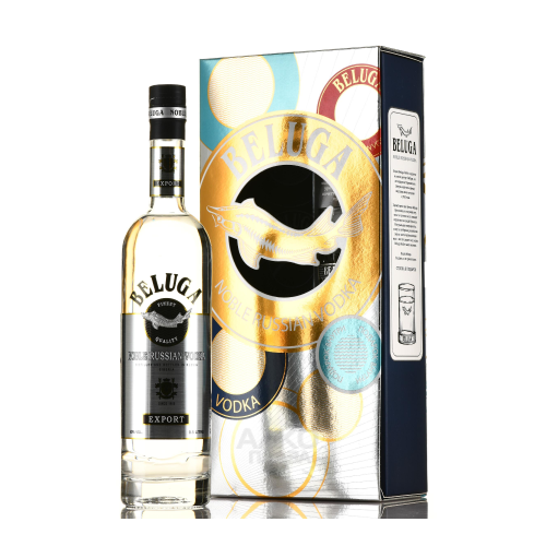 Водка "Белуга" Нобл, в подарочной коробке со стаканом (хайбол), 0,5 л