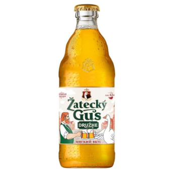 Пиво светлое «Жатецкий Гусь Друже» («Zatecky Gus Druzhe») пастеризованное 0,45 л ст/б  4,3%  Россия