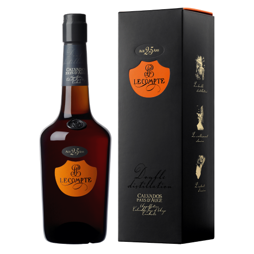 Кальвадос Lecompte, Pays d'Auge, 25 years, gift box, 0.7 л