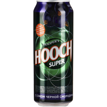 Пивной напиток "Хуууч Супер с соком черной смородины" пастеризованный 0,45 л/12 БАНКА 6,5% Россия