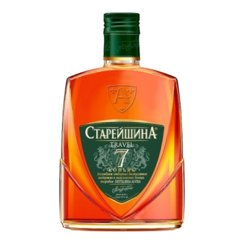 Коньяк "Старейшина" Трэвел Семилетний, фляга, 250 мл