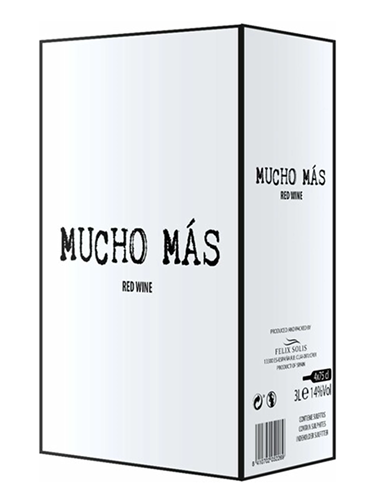 ВИНО КРАСНОЕ ПОЛУСУХОЕ "МУЧО МАС" 3 л Испания