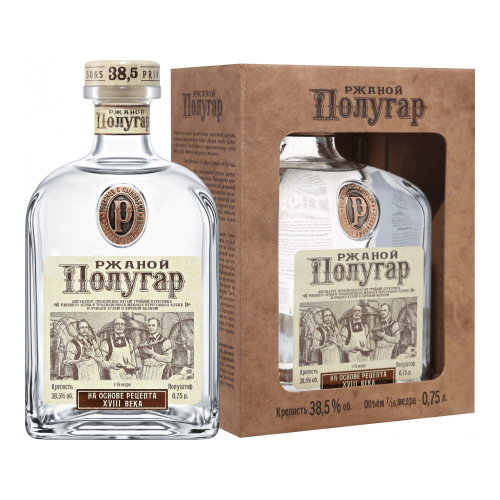 Водка "Polugar" Rye, gift box, 0.75 л