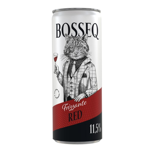 Игристое вино "Bosseq" Frizzante Red, in can, 250 мл
