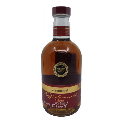 Коньяк "Поздравительный Черри 5-летний, 0.5 л
