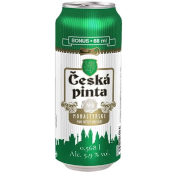 Пиво "Ческа пинта №1 монастырске" светлое пастеризованное фильтр 0,568 л БАНКА 5,9% Чешская Республика
