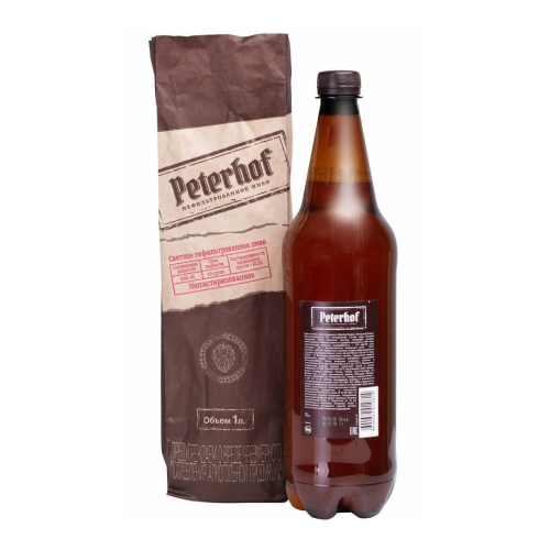 Пиво Петергоф живое нефильтр. 4,6% ПЭТ 1л