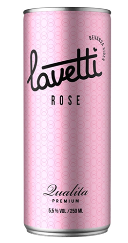 Сидр фруктовый ароматизированный газированный сладкий пастеризованный фильтрованный "Лаветти напиток газированный Розе" 0,25 л БАНКА 5% Россия