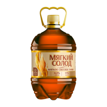Пиво светлое Трехсосенское Мягкий Солод 4.2%, 1.5 л, ПЭТ