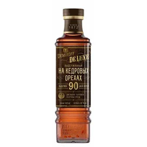 Ликер "Demiroff" De Luxe, Vyderzhannyj na Kedrovyh Orekhah, Bitter, 0.5 л