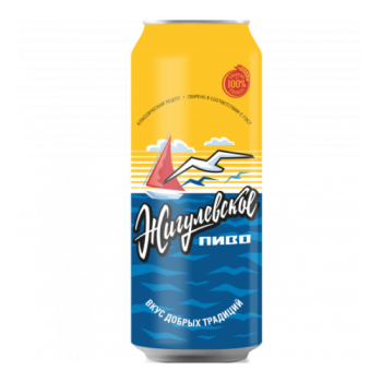 Пиво Жигулевское светлое фильтрованное непастеризованное 4,5%, в жестяной банке, 0,45 л