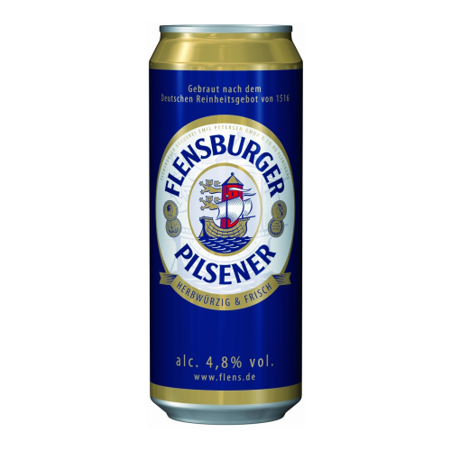 Пиво Flensburger, Pilsener, in can, 0.5 л