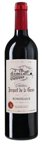 Вино ординарное красное сухое Шато Жаке де ля Грав АОК Бордо 0,75 л Франция