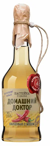 Настойка горькая Домашний Доктор перцовая с медом 0,5 л Россия
