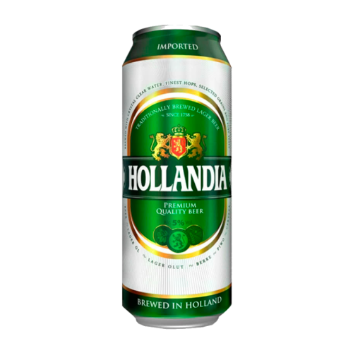 Пиво "Hollandia", в жестяной банке, 0.45 л