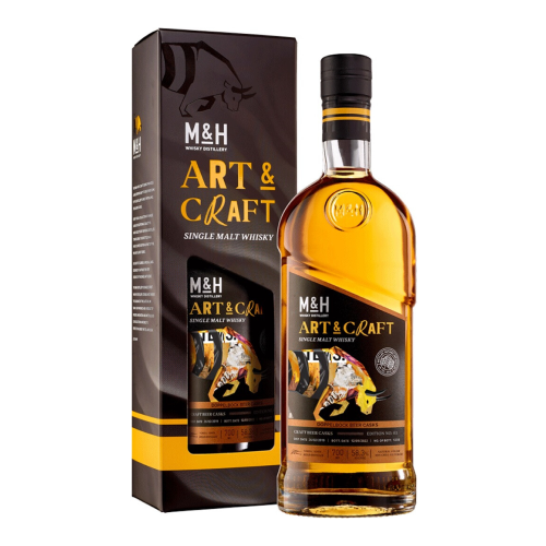 Виски M&H, "Art & Craft" Doppelbock Beer Casks, gift box, 0.7 л