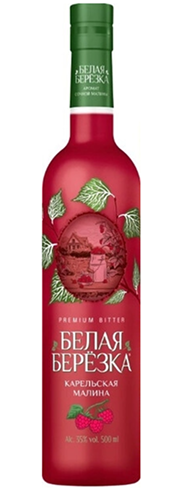 Настойка полусладкая «БЕЛАЯ БЕРЁЗКА КАРЕЛЬСКАЯ МАЛИНА»  0,5 л Россия