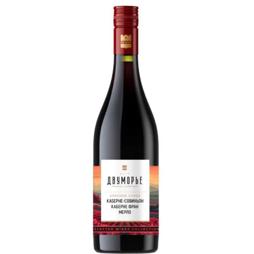 Вино "Шато Двуморье" Каберне Совиньон-Каберне Фран-Мерло 0,75 л.