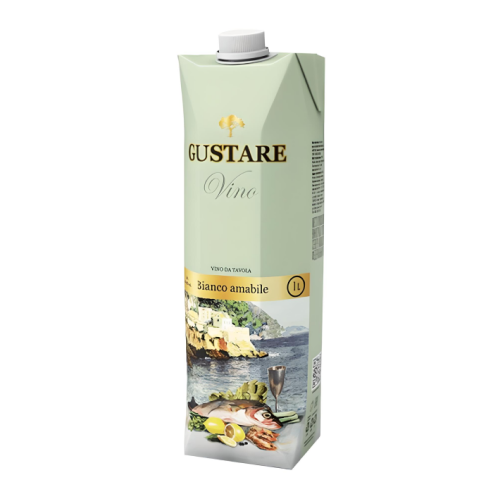 Вино Gustare белое полусладкое 1 л