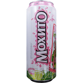 Пивной напиток Очаково, Мохито Клубничный, в жестяной банке, 0.45 л