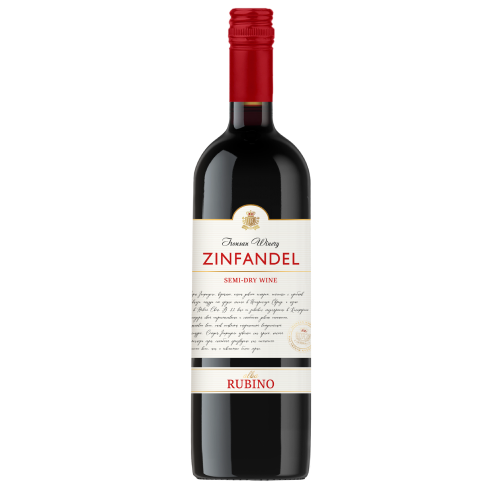 Вино сортовое полусухое красное "Зинфандель" РУБИНО алба  0,75 л Южная Осетия