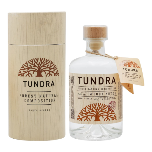 Водка "Tundra" Forest Woody Notes in tube, 500 мл 