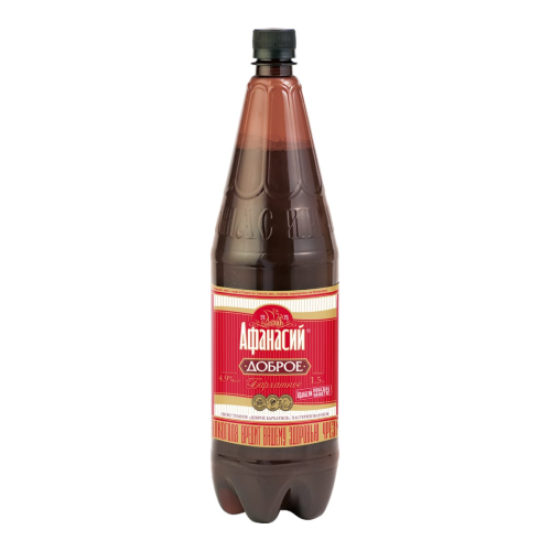 Пиво темное АФАНАСИЙ "Доброе бархатное" пастеризованное 1.5л