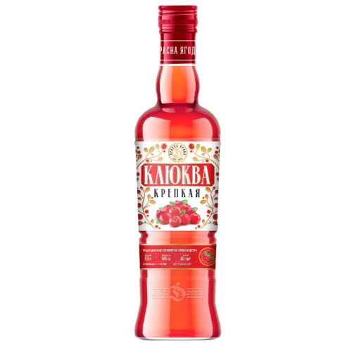 Плодовая алкогольная продукция полусладкая «СТАНЦИЯ ЯГОДНАЯ. КЛЮКВА КРЕПКАЯ» 0,5 л Россия