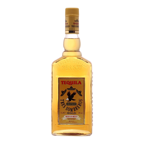 Текила "Tres Sombreros" Tequila Gold, 0.7 л