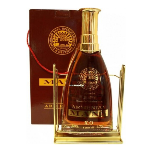 Коньяк "Манэ" 8-летний, на качелях в подарочной коробке, 1.75 л