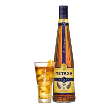 Бренди Metaxa 5* with a glass, 0.7 л