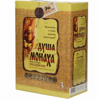 Вино полусладкое белое "ДУША МОНАХА" 3 л Россия
