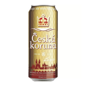 Пиво "Ceska Koruna" Lager светлое фильт.пастер. 4,7% 0,5л ж/б Чехия