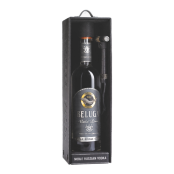 Водка "Белуга" Золотая Линия, в кожаной подарочной коробке, 0.75 л