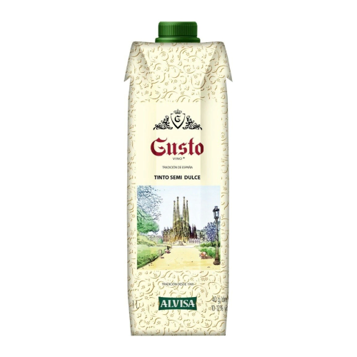 Вино Gusto красное полусладкое 1 л