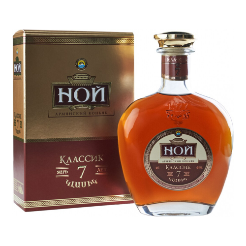 Коньяк "Ной Классик" 7-летний, в подарочной коробке, 0.5 л