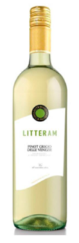 Вино ординарное сортовое ЛИТТЕРАМ Пино Гриджио Делле Венецие ДОК белое сухое 0,75 л Италия