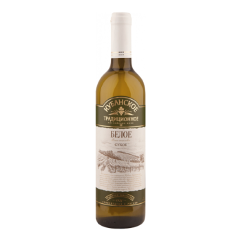 Вино "Кубанское Традиционное" Белое сухое, 0.7 л